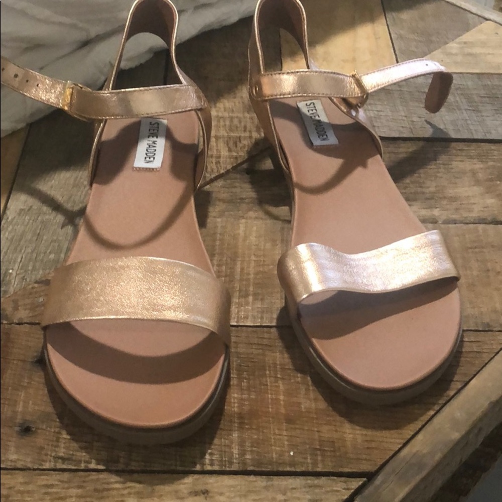Rose Gold Steve Madden Sandals